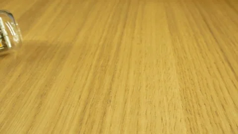 The disassembled LED corn lamp is on the table. Base E27 Stock-Footage 132314248