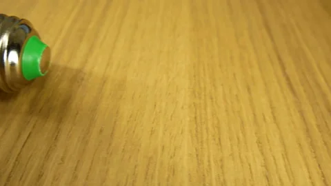 The disassembled LED corn lamp is on the table. Base E27 Stock-Footage 132314313