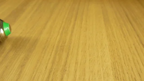 The disassembled LED corn lamp is on the table. Base E27 Stock-Footage 132314593