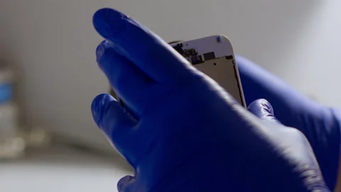Disassembled mobile device, assembly and repair concept. Stock Footage 166920367