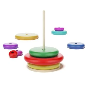 Disassembled multicolored pyramid Stock Illustration