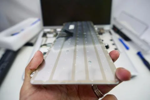 Disassembled notebook computer Stock Photos