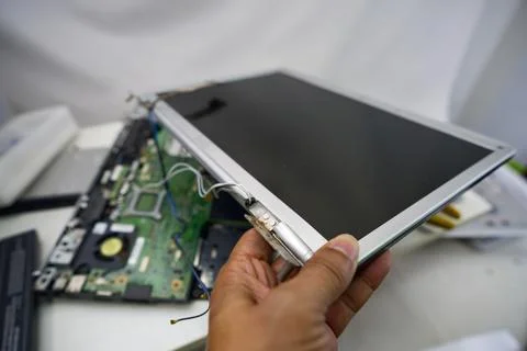 Disassembled notebook computer Stock Photos