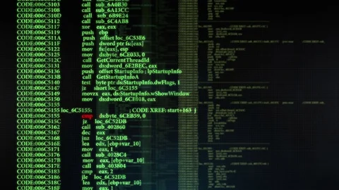 Disassembled Virus Code Stockbeeldmateriaal 71461008