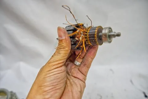 Disassembling a Household Vacuum Cleaner Foto stock