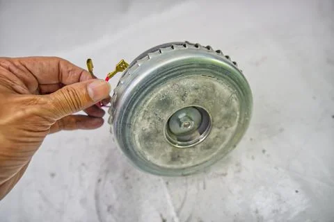 Disassembling a Household Vacuum Cleaner 스톡 사진