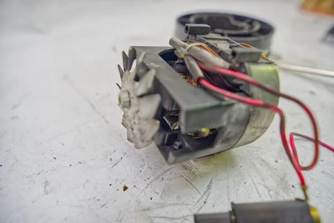 Disassembling a Household Vacuum Cleaner Foto stock