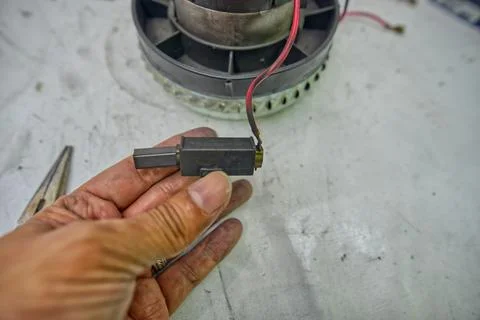 Disassembling a Household Vacuum Cleaner Foto stock