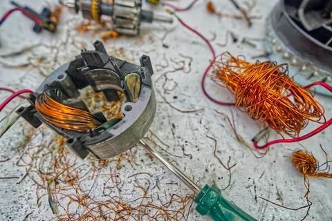 Disassembling a Household Vacuum Cleaner Foto stock