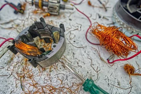 Disassembling a Household Vacuum Cleaner Foto stock