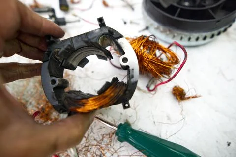Disassembling a Household Vacuum Cleaner Stock Photos