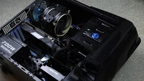 Disassembling PC computer case, repairing computer. Stock Footage 323158858