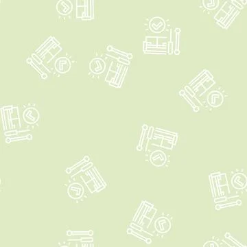 Disassembly and assembly of sofa line seamless pattern Illustrazione stock