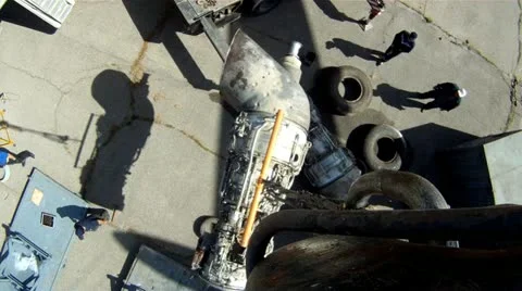 Disassembly of helicopter 5 Stock-Footage 11151415