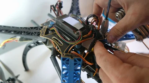 Disassembly of old used drone Stock Footage 99069492