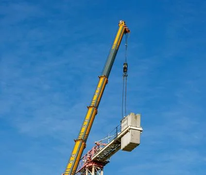 Disassembly of a tower crane Stock Photos