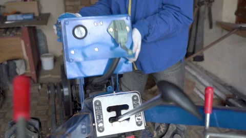 disassembly of the tractor | Stock Video | Pond5