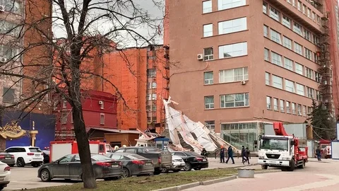 Disaster Area construction crush emergency fireman rescue Stock Footage 106985115