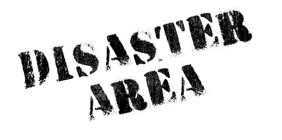 Disaster Area rubber stamp Stock Illustration