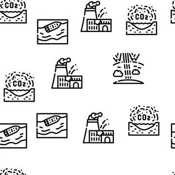 Disaster Destruction Vector Seamless Pattern イラスト素材