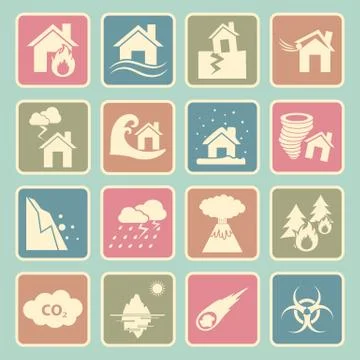 Disaster icon Stock Illustration