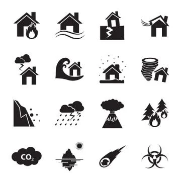 Disaster icon Stock Illustration