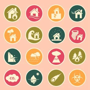 Disaster icon Stock Illustration