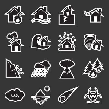 Disaster icon Stock Illustration