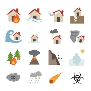 Disaster icon Stock Illustration
