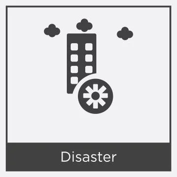 Disaster icon isolated on white background Illustrazione stock gratuita