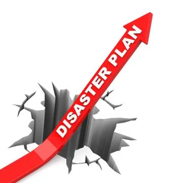 The disaster plan Stock Illustration