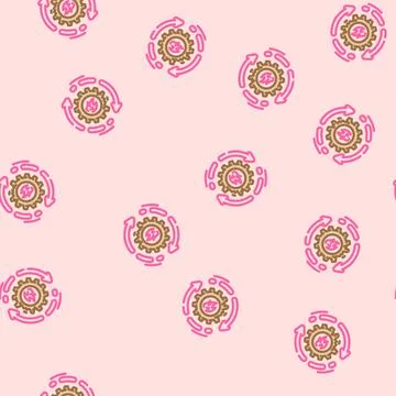 Disaster recovery business process vector seamless pattern Stock Illustration