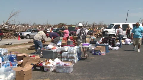 Disaster Relief Stock Footage 54711223