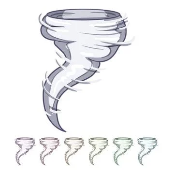 Disaster tornado cartoon vector graphic Stock Illustration