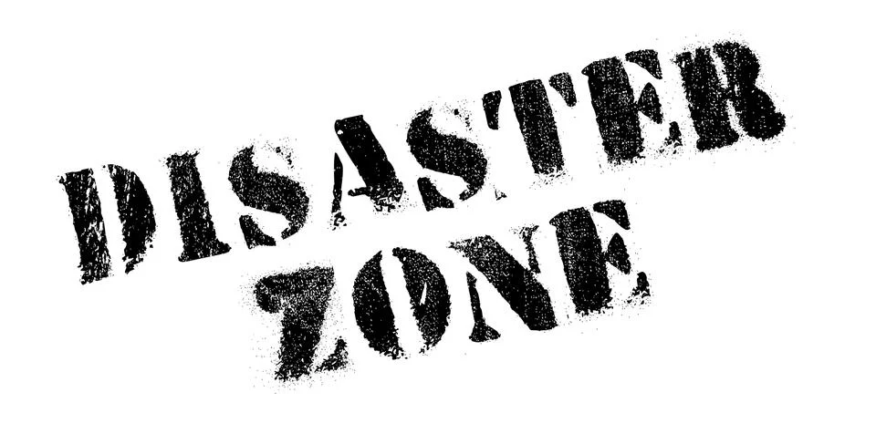Disaster Zone rubber stamp Stock Illustration