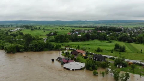 Disaster.Dirty water.Swollen boiling creating. Damage environmentally.After Stock Footage 133455752