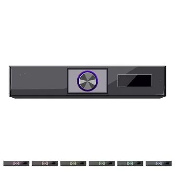 Disc blu ray player cartoon vector graphic Stock Illustration
