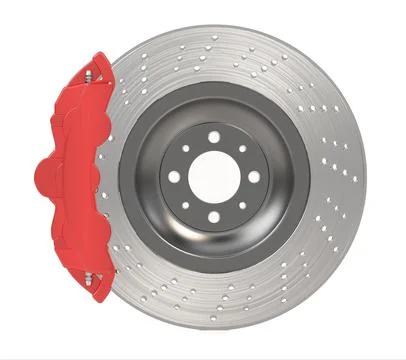 Disc brake isolated on white background. 3D illustration Ilustração Stock