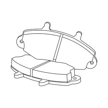 Disc brake lining icon Stock Illustration