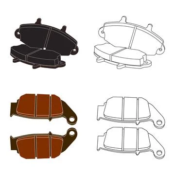 Disc brake lining icon Stock Illustration