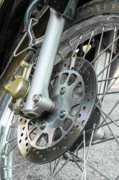 Disc break of motorcycle 스톡 사진