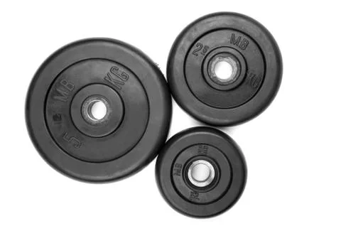 Disc dumbbell close up Stock Photos