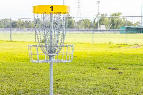 Disc golf cage Stock Photos