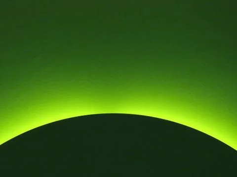 Disc with gradient green light Stock Illustration