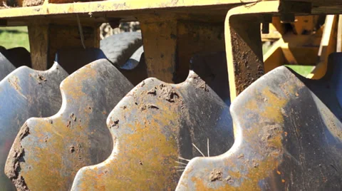 Disc Harrow Dolly Video stock 32850068