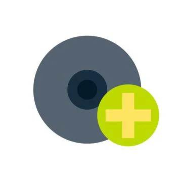 Disc icon dvd vector illustration circle datum information compact cd media.  Illustrazione stock