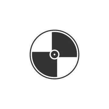 Disc icon flat Stock Illustration