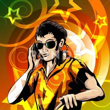 Disc jockey Stock Illustration