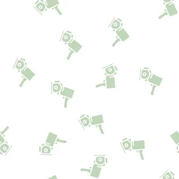 Disc knife glyph vector seamless pattern Stock Illustration