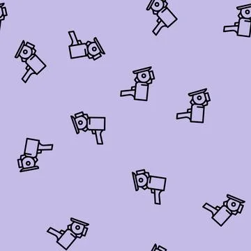 Disc knife line vector seamless pattern Stockillustratie